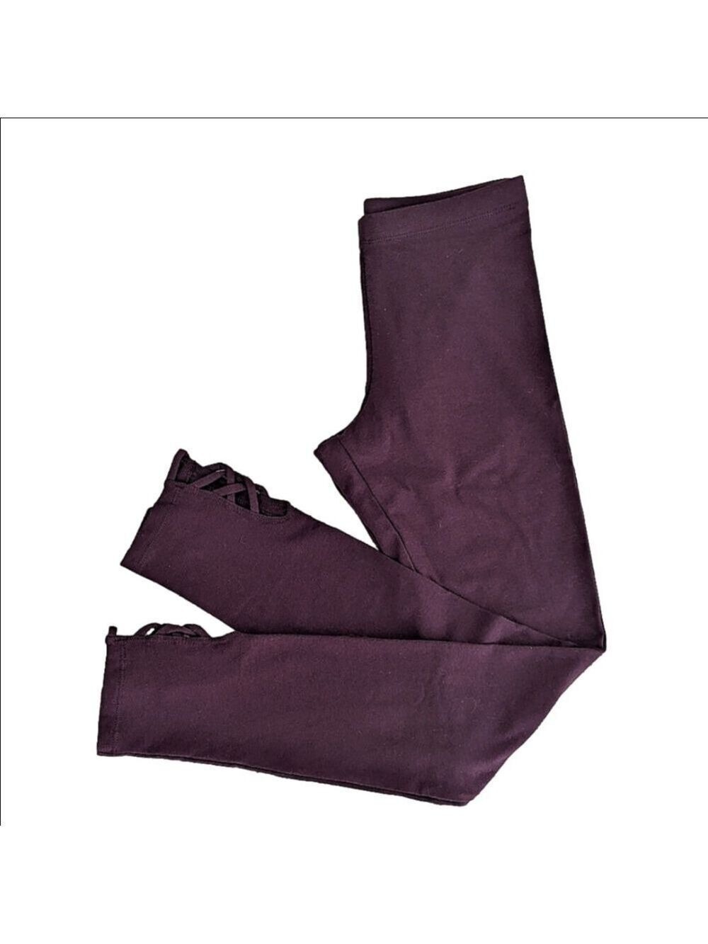 5/$20!! Built-In Tough Full-Length Lattice-Hem Leggings